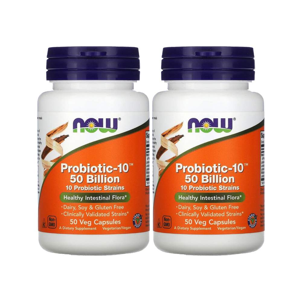 Probiotic10 50 Billion - Now Foods - 50 - VegCap -(Pack of 2)