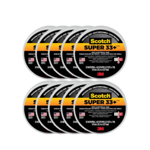 3M Scotch Super 33+ Vinyl Electrical Tape.75-Inch by 66-Feet, 10-Pack