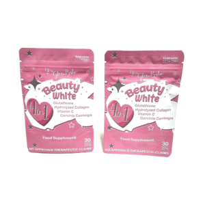 You Glow Babe Beauty White 4 in 1 Glutathione Food Supplement, Size 15gram Each (Pack of 2) 30 x 2-60 Capsules