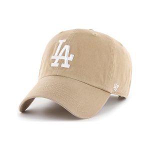 47 Brand MLB Khaki White Primary Logo Baseball Dad Hat Cap