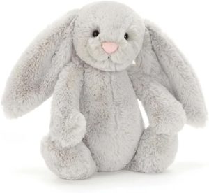 Jellycat Bashful Silver Bunny Medium – L: 9 cm x l: 12 cm x h: 31 cm
