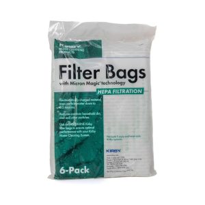 Kirby 204814 Micron Magic HEPA Filter Plus Bags, 6, White Vacuum Bags