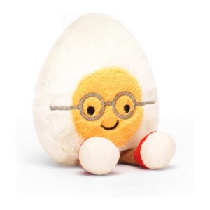 Jellycat Amuseables Boiled Egg Geek Stuffed Toy, Small 5.5 inches