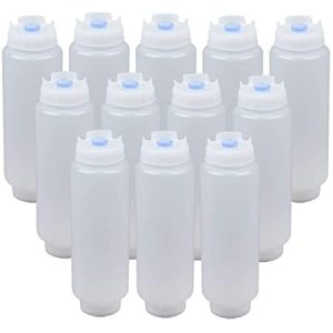 FIFO Squeeze Bottle Refillable 16 oz Blue Tip (12 Pack)