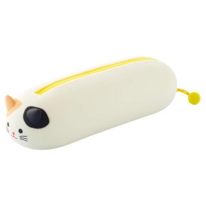 Lihit Lab PuniLabo Zipper Pen Case/Pouch, Calico Cat (A7781-7)