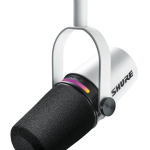 Shure MV7+ Dynamic Microphone – USB-C & XLR Podcast Mic for Streaming, White