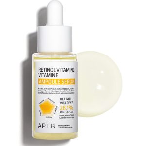 APLB Retinol Vitamin C Vitamin E Ampoule Serum, Retinol VITA CEN™ 28.1%, 1.35 FL.OZ