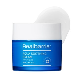 Real Barrier Aqua Soothing Cream 1.7 fl oz 50 mL Hyaluronic Acid Facial, 1.7 fl oz, 50 mL