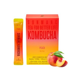 SUNMANC Peach Kombucha 10 Packets, 0 G