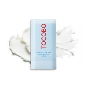 TOCOBO Cotton Airy Sun Stick SPF 50 Broad Spectrum Korean Matte Sunscreen, 0.67 oz