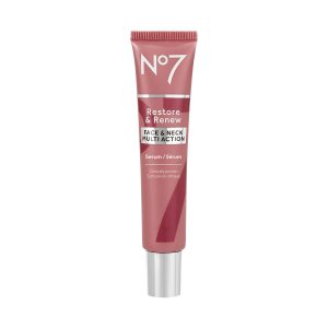 No 7 Restore & Renew Multi-Action Face & Neck Serum, 1 Fl oz