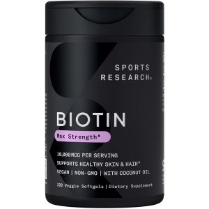 Sports Research® Biotin 10, 120 Count Plantgels™