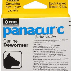 Panacur C Canine Dewormer (Fenbendazole), 3 Count (Pack Of 1), 3 Count, Pack Of 1
