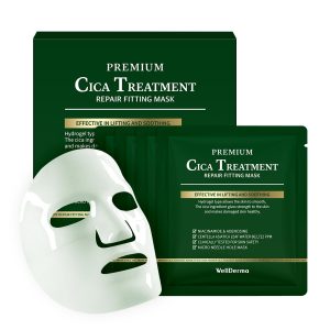 WELLDERMA Cica Treatment Hydrogel Fitting Mask, 25 G X 4 Sheets