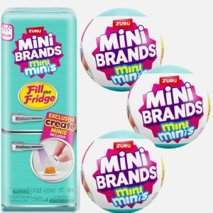 ZURU Mini Minis Refrigerator + 3 Capsules