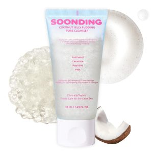 SOONDING Coconut Jelly Pudding Cleanser, Ceramide & Peptides (50 mL / 1.69, 50 mL, 1.69 Fl oz