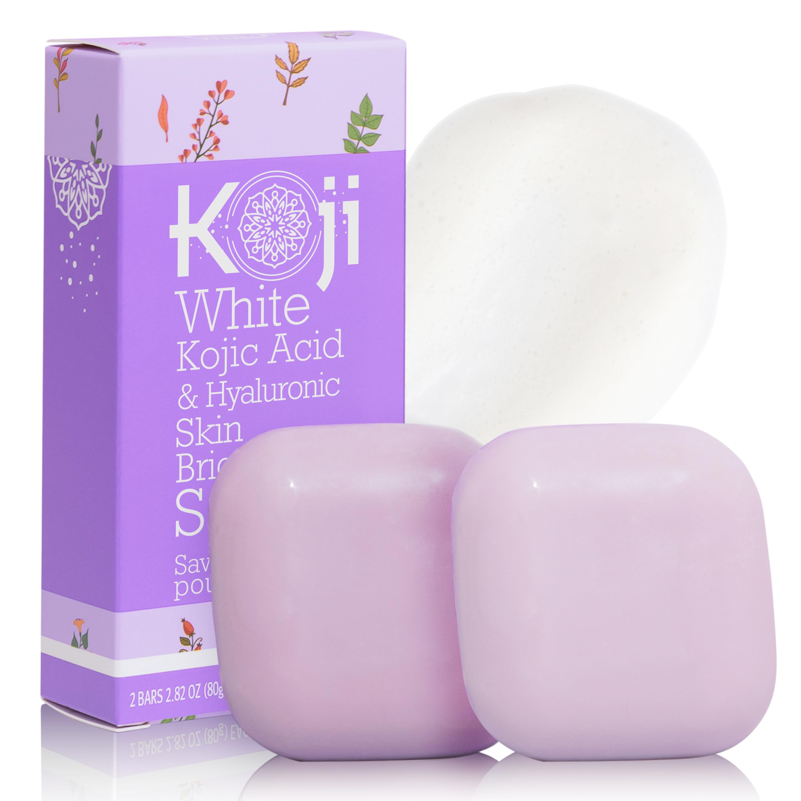 Koji White Kojic Acid & Hyaluronic Acid Skin Brightening Soap For Hydrating, 2.82 oz 1 Koji White Kojic Acid & Hyaluronic Acid Skin Brightening Soap