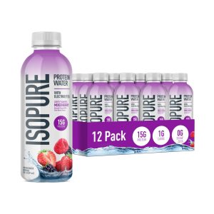 Isopure Clear Protein Water With Electrolytes Mixed Berry 20 oz, 12 ct