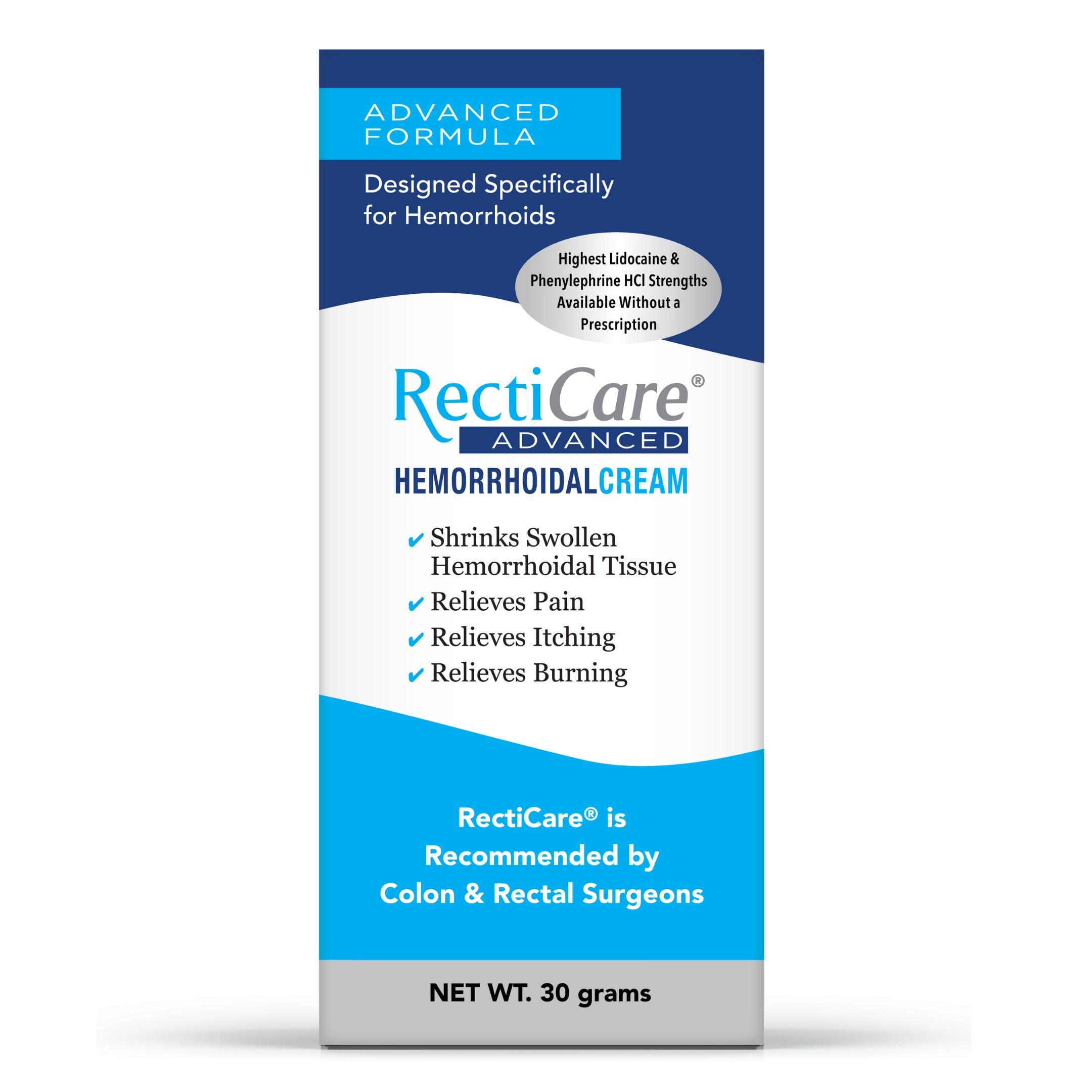 Recticare Advanced Hemorrhoidal Cream, 30 G 1 Recticare Advanced Hemorrhoidal Cream, 30 G