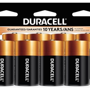 DURACELL Coppertop D Batteries, 8 Count