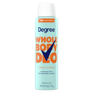 Degree Women Whole Body Deodorant Spray, Aluminum Free 72 H Odor Protection 4 oz
