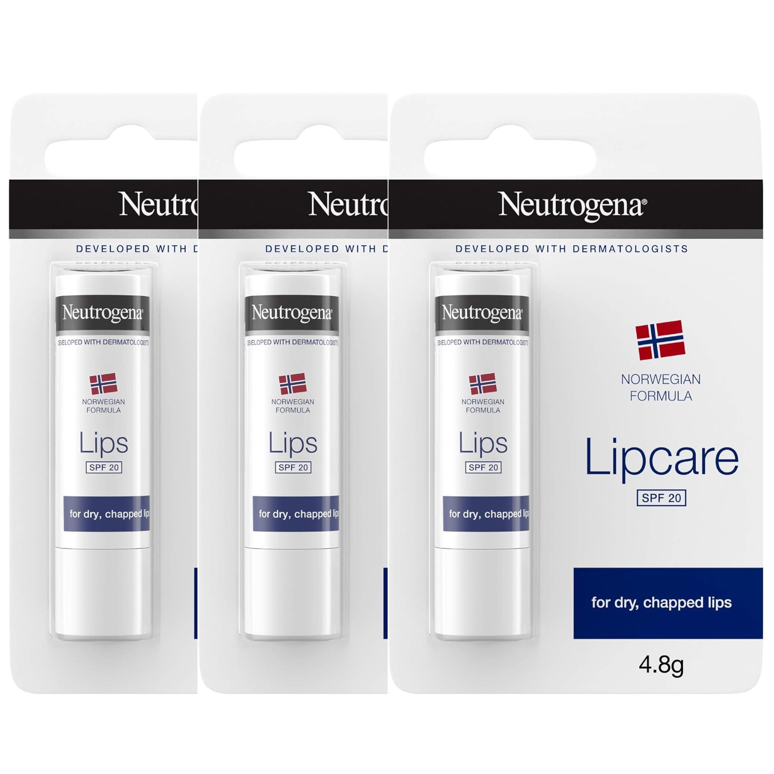 Neutrogena Lipcare Stick Norwegian Formula, Pack Of 3 1 Neutrogena Lipcare Stick Norwegian Formula, Pack Of 3