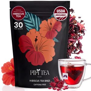 Pi Pi Tea Organic Hibiscus Tea Bags, 60 G