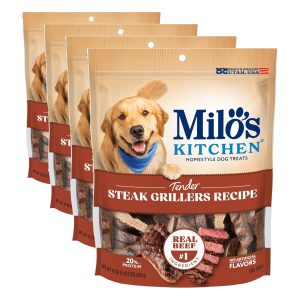 Milo’s Kitchen Steak Grillers Recipe Dog Treats, 18 oz. Bag (Pack Of, 18 oz, Pack Of 4