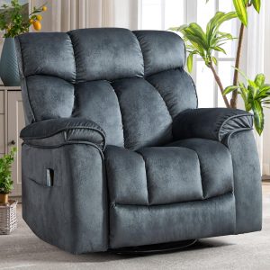 INZOY Oversized Rocker Recliner With Heat And Vibration