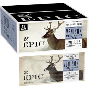 Epic Provisions Venison Sea Salt & Pepper Bars, 12 ct, 15.6 oz