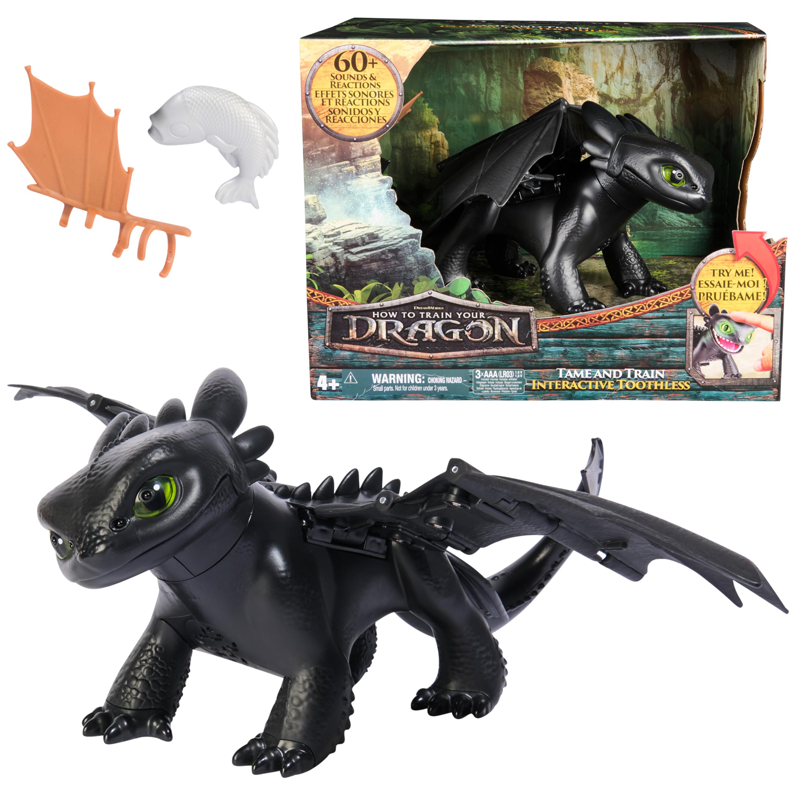 Dreamworks Dragons Tame & Train Interactive Toothless Toy 1 Dreamworks Dragons Tame & Train Interactive Toothless Toy