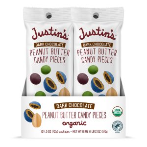 Justin’s Nut Butter Justin’s Dark Chocolate Peanut Butter Candy Pieces 12 Pk, 1.5 oz