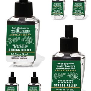 Bath & Body Works Eucalyptus Spearmint 6-Pack Wallflowers Sampler, 0.8 Fl oz