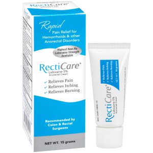 Recticare Anorectal Lidocaine 5% Cream, 15 G