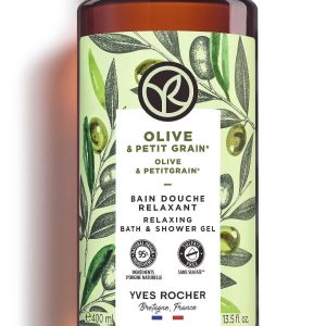 Yves Rocher Olive And Petitgrain Relaxing Bath And Shower Body Gel, 400 mL, 13.5 fl oz