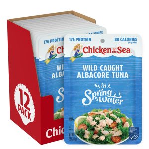 Chicken of the Sea Albacore Tuna In Water Packet, 2.5 Ounce, Pack Of 12