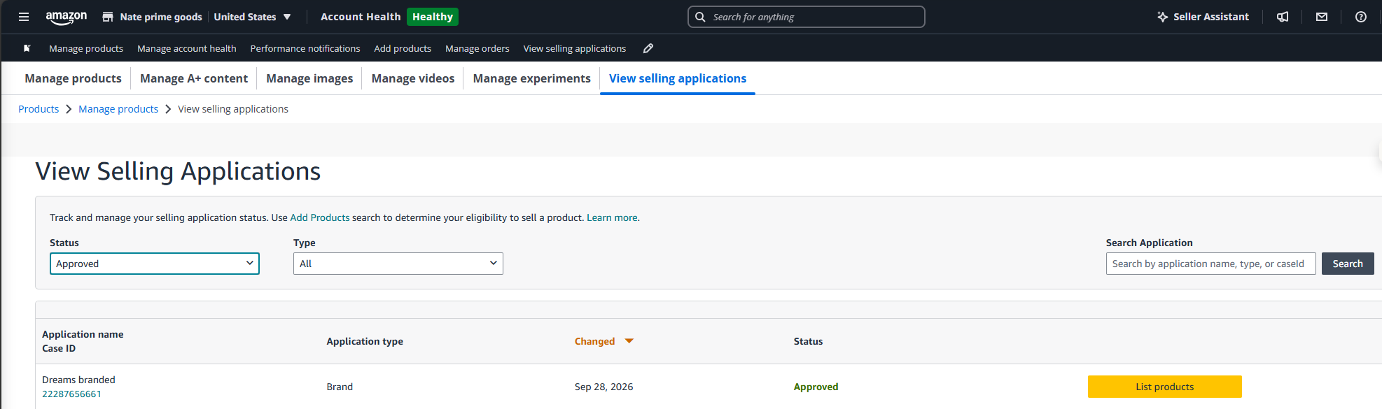Dream brand approvel Sep 28, 2026