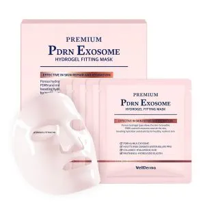 WELLDERMA PDRN Exosome Hydrogel Fitting Mask, 30 G X 4 Sheets