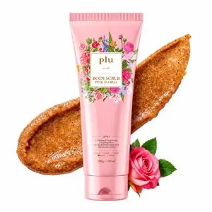 PLU Korean Walnut Body Scrub Pink Floral With Manuka Honey, 7.05 oz