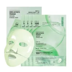 VT COSMETICS Reti-A Reedle Shot 100 2-Step Hydrogel Mask, 4 ea