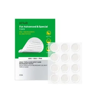 ANUA Triple Acid Spot Care Microdart Patch, 12 Count