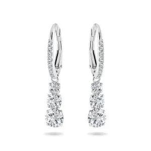 Swarovski Stilla Attract Trilogy Drop Pierced Earrings With