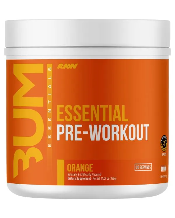 RAW Essential Pre-Workout Powder (Orange)