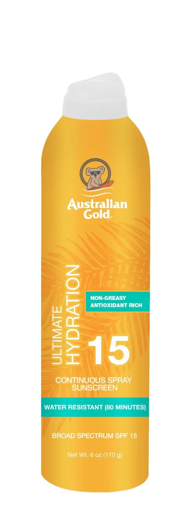 Australian Gold Continuous Spray Sunscreen SPF 15, 6 Ounce
