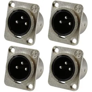 GLS Audio XLR Male Jack 3 Pin, 4 Pack
