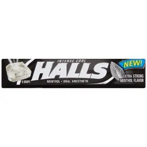 HALLS Relief Max Strength Extra Strong Menthol Throat Drops, 20 Packs