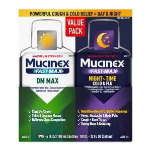 Mucinex Fast-Max DM Max & Nightshift Cold And Flu Value Pack