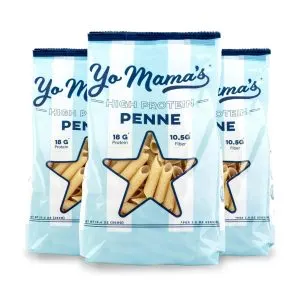 Yo Mama's Foods High Protein High Fiber Penne Pasta, 10.6 Ounce