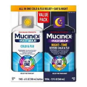 Mucinex Fast-Max Cold And Flu & Nightshift Medicine For Adults