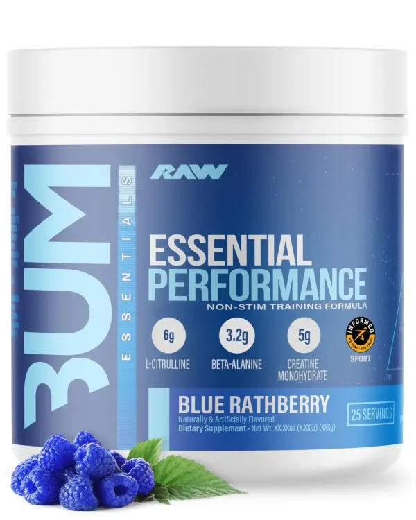 RAW Essential Performance Non-Stim Pre-Workout Powder